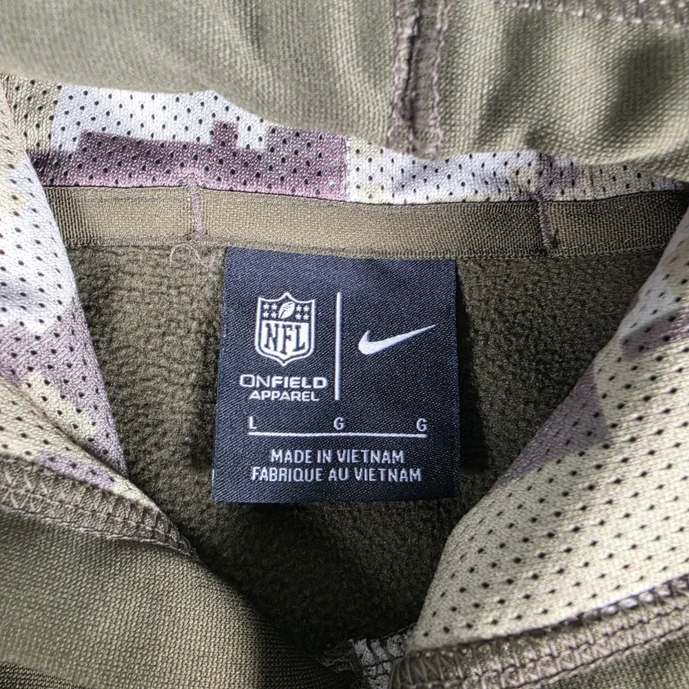 Nike Green Bay Packers Salute to Service Hoodie Mens L Green Therma-FIT NFL
